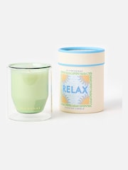 Oliver Bonas Blue Relax White Jasmine Scented Candle - Image 1 of 5