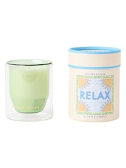 Oliver Bonas Blue Relax White Jasmine Scented Candle - Image 5 of 5