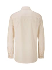 Skopes Cream Tailored Fit 100% Cotton Double Cuff Dobby Shirt - Image 5 of 6