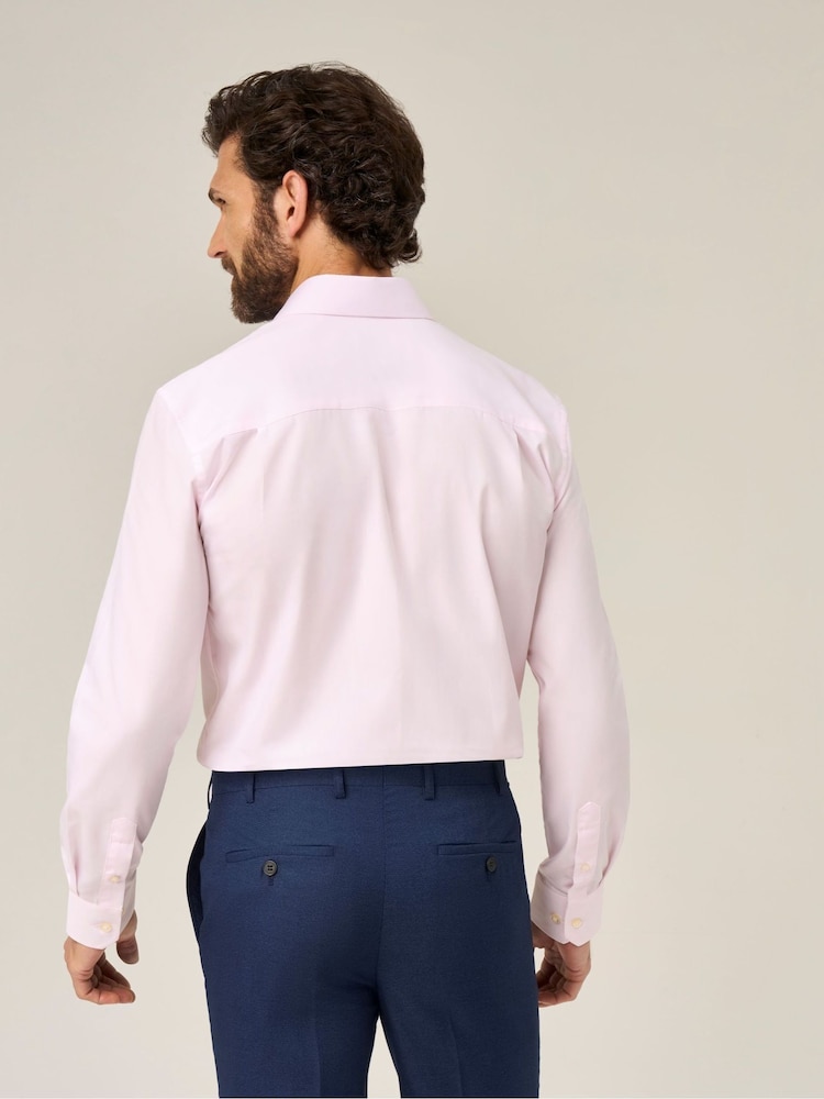 Skopes Pink Premium Cotton Tailored Fit Formal Shirt - Image 2 of 6 Skopes Pink Premium Cotton Tailored Fit Formal Shirt - Image 2 of 6