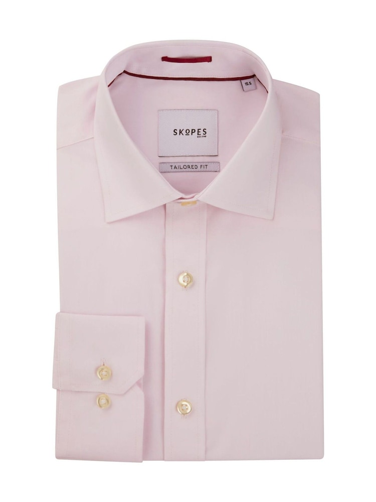 Skopes Pink Premium Cotton Tailored Fit Formal Shirt - Image 6 of 6 Skopes Pink Premium Cotton Tailored Fit Formal Shirt - Image 6 of 6