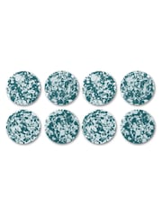 Curateology Set of 8 Green and White Rock Coasters - Image 3 of 3