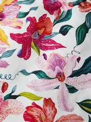 Joe Browns White or Green Orchid Oasis Cotton Sateen Reversible Duvet Cover and Pillowcase Set - Image 3 of 6