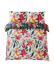 Joe Browns White or Green Orchid Oasis Cotton Sateen Reversible Duvet Cover and Pillowcase Set - Image 5 of 6