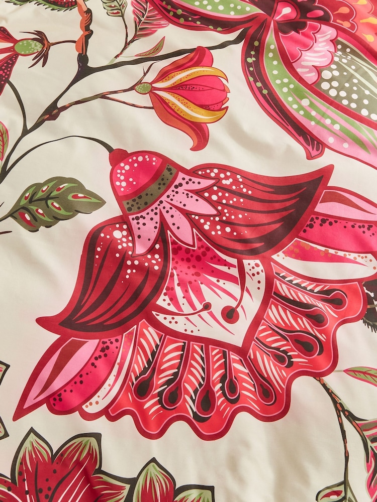 Joe Browns Fuchsia Floral Elephant Cotton Reversible Duvet Cover and Pillowcase Set - Image 6 of 6