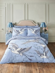 Joe Browns Blue Herons In Flight Cotton Sateen Reversible Duvet Cover and Pillowcase Set - Image 1 of 3