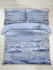 Joe Browns Blue Herons In Flight Cotton Sateen Reversible Duvet Cover and Pillowcase Set - Image 2 of 3