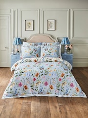 Joe Browns Blue Spring Meadows Cotton Sateen Reversible Duvet Cover and Pillowcase Set - Image 1 of 8