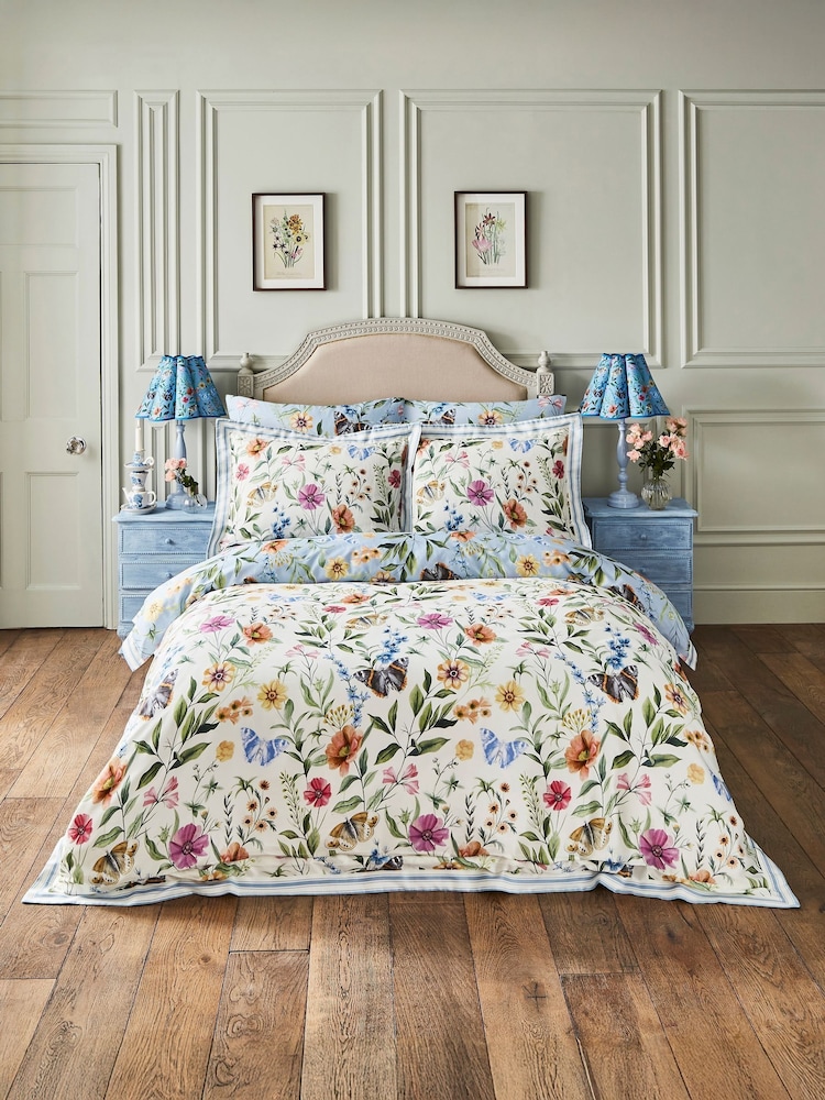 Joe Browns Blue Spring Meadows Cotton Sateen Reversible Duvet Cover and Pillowcase Set - Image 2 of 8