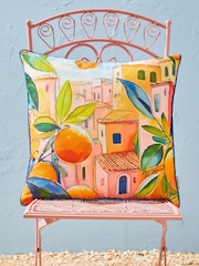 Joe Browns Orange Viva Italia Reversible Garden Cushion - Image 1 of 7