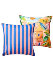 Joe Browns Orange Viva Italia Reversible Garden Cushion - Image 5 of 7
