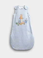 Jojo Maman Bébé Blue Gingham Peter Rabbit™ Appliqué 2.5 Tog Sleeping Bag - Image 1 of 4