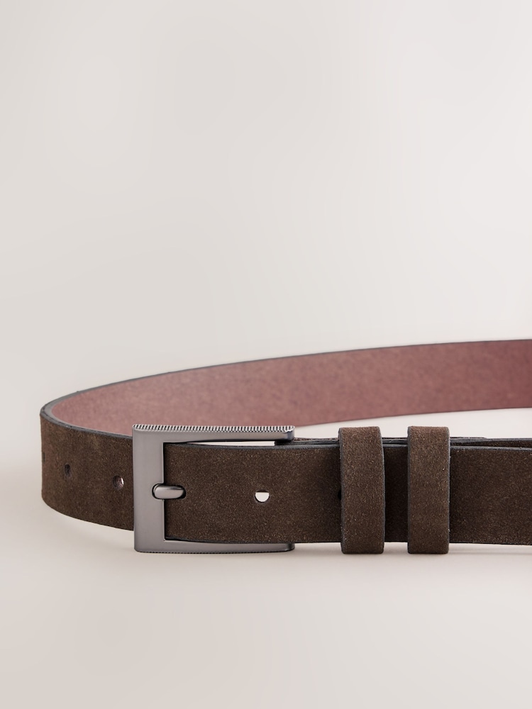 Chocolate Brown Leather Belt - Image 2 of 3 Chocolate Brown Leather Belt - Image 2 of 3