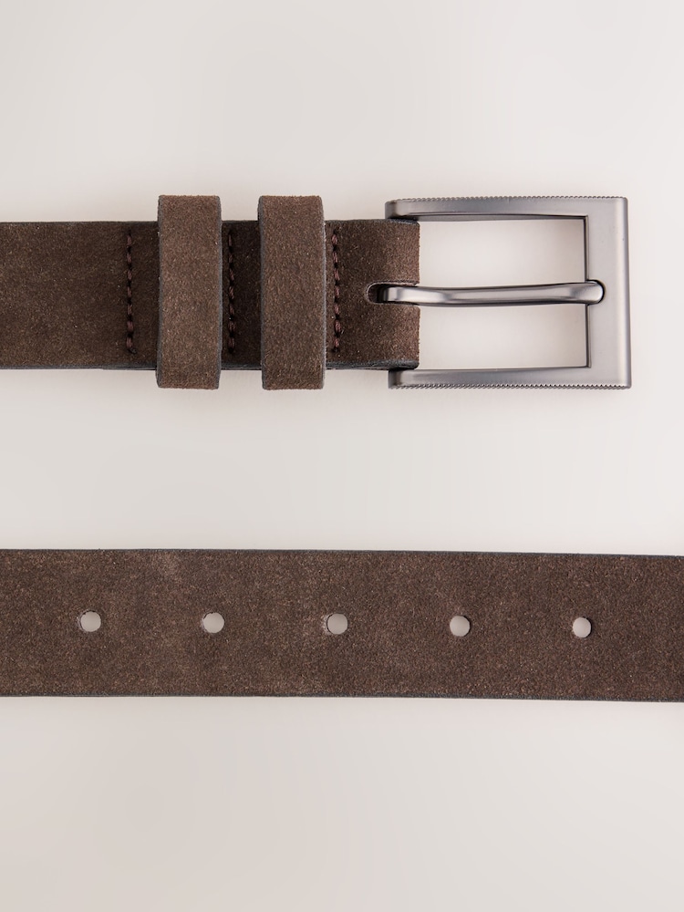 Chocolate Brown Leather Belt - Image 3 of 3 Chocolate Brown Leather Belt - Image 3 of 3