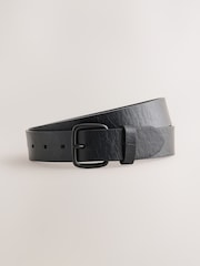 Black Casual Faux Leather Belt - Image 1 of 3