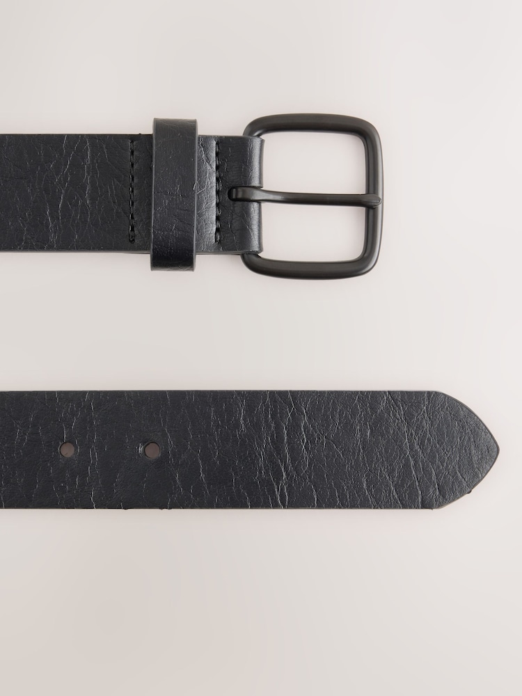 Black Casual Faux Leather Belt - Image 3 of 3