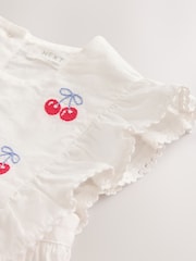 Blue Stripe & Red Cherries - Trouser and Sleeveless Blouse Set (3mths-8yrs) - Larawan 8 ng 9