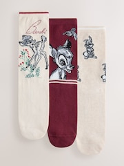 Disney Bambi Deer Licensed Ankle Socks 3 Pack - Image 1 of 6
