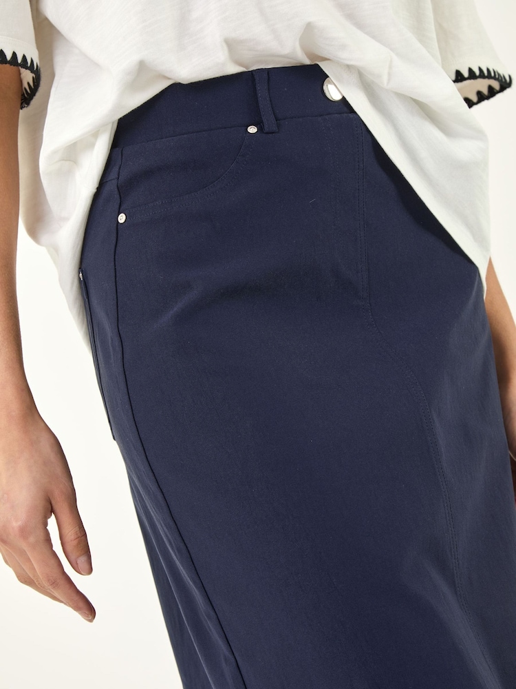 Roman Blue A-Line Pocket Stretch Skirt - Image 5 of 5
