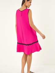 Roman Pink Ric Rac Trim Swing Dress - Image 3 of 5