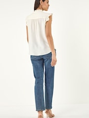 Roman White Frill Sleeve Blouse - Image 3 of 5