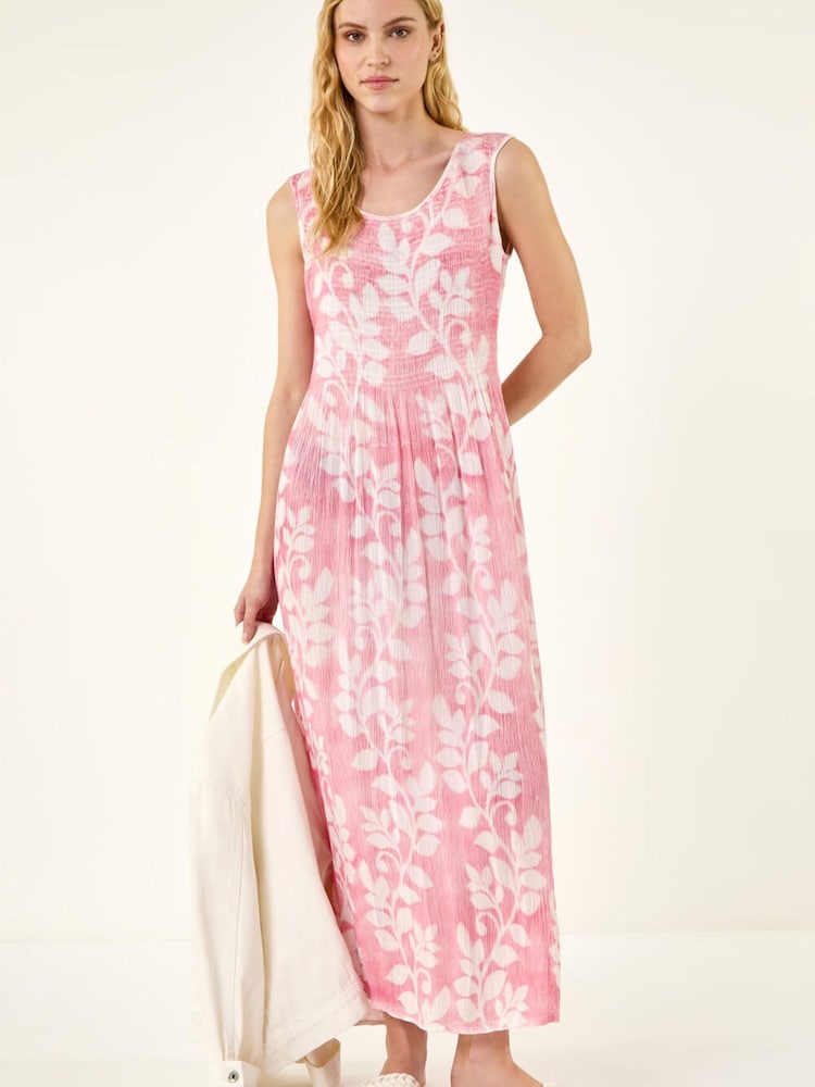 وردي - Roman Leaf Print Crinkle Dress - Image 2 of 5