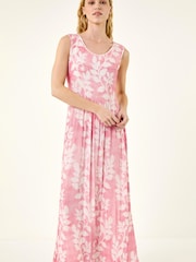 وردي - Roman Leaf Print Crinkle Dress - Image 4 of 5