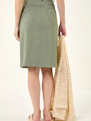 Roman Green A-Line Pocket Stretch Skirt - Image 2 of 5