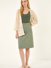 Roman Green A-Line Pocket Stretch Skirt - Image 3 of 5