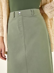 Roman Green A-Line Pocket Stretch Skirt - Image 5 of 5