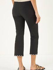 Negro - Roman Trim Flared Crop Trousers - Imagen 4 de 5