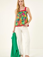 Roman Green Floral Ric Rac Cami Top - Image 2 of 5