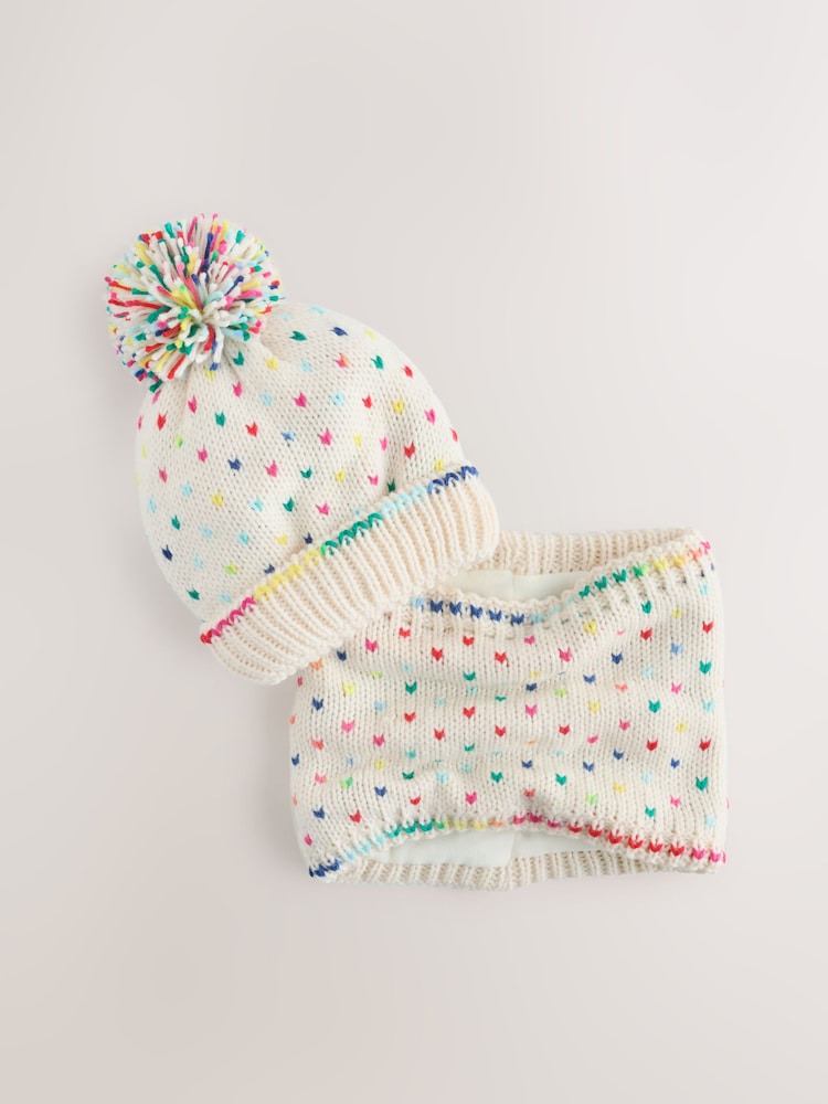 Neppy Rainbow Beanie and Snood Set (1-16yrs) - Image 1 of 5