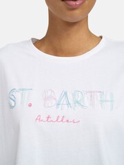 Smith & Soul White Slogan T-Shirt "ST. BARTH-Antibes" - Image 2 of 3