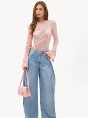 LOAVIES Pink Walk The Woven Path Top - Image 3 of 5