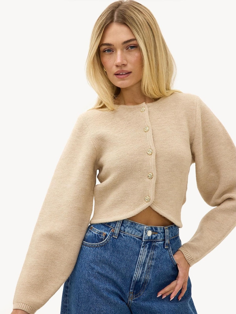 LOAVIES Cream Winter Wonderscape Cardigan - Image 1 of 5