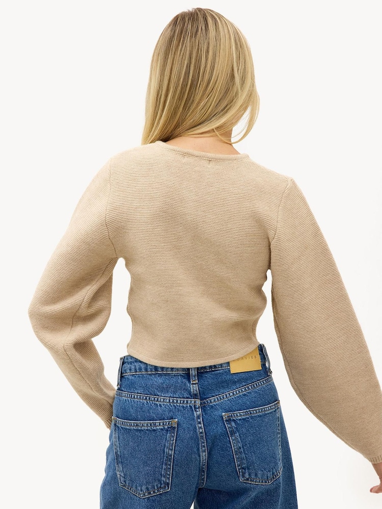 LOAVIES Cream Winter Wonderscape Cardigan - Image 2 of 5