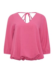 Star by Julien MacDonald Pink Bubble Hem Top - Image 5 of 5
