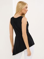 Star by Julien MacDonald Black ITY Button Detail Wrap Top - Image 3 of 5