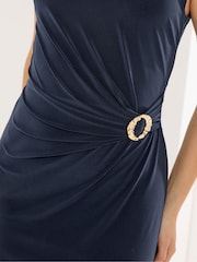 Star by Julien MacDonald Blue ITY Mock Wrap Dress - Image 4 of 5