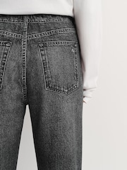 Rag & Bone Black Miramar Terry 31.5" Wide Leg Jeans - Image 4 of 5