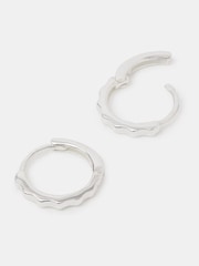 Accessorize Silver Sterling Silver Bamboo Hoop Earrings - Image 1 of 2