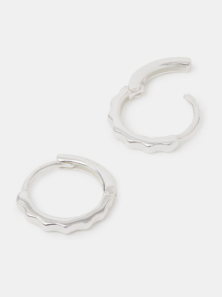 Accessorize Silver Sterling Silver Bamboo Hoop Earrings - Image 1 of 2 Accessorize Silver Sterling Silver Bamboo Hoop Earrings - Image 1 of 2