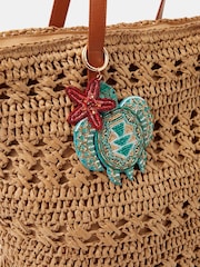 Accessorize Blue Beaded Turtle Bag Charm - Image 2 of 2
