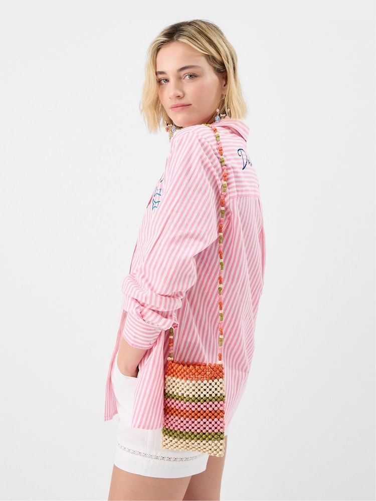 Accessorize Brown Beaded Phone Bag - Image 3 of 3