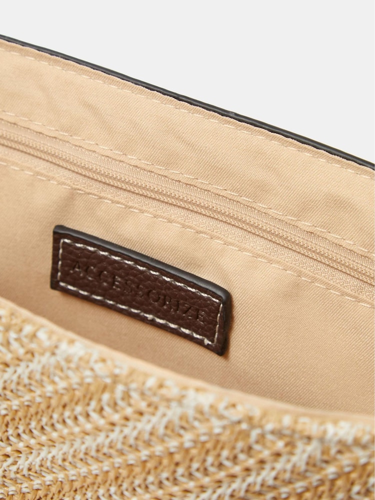 Accessorize Brown Woven Cross-Body Bag - Image 2 of 3