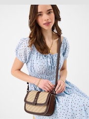 Accessorize Brown Woven Cross-Body Bag - Image 3 of 3