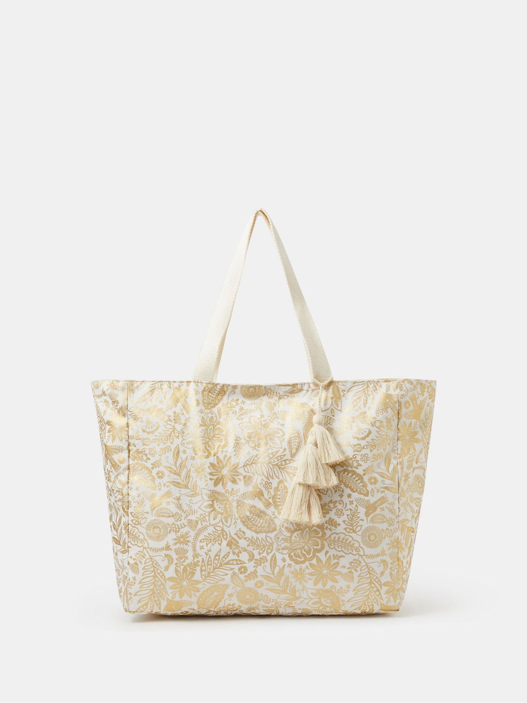 Next：日本 Accessorize Shimmer ペイズリー柄ビーチトートバッグ from