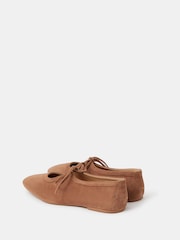 Accessorize Brown Tie Suede Ballet Flats - Image 2 of 2