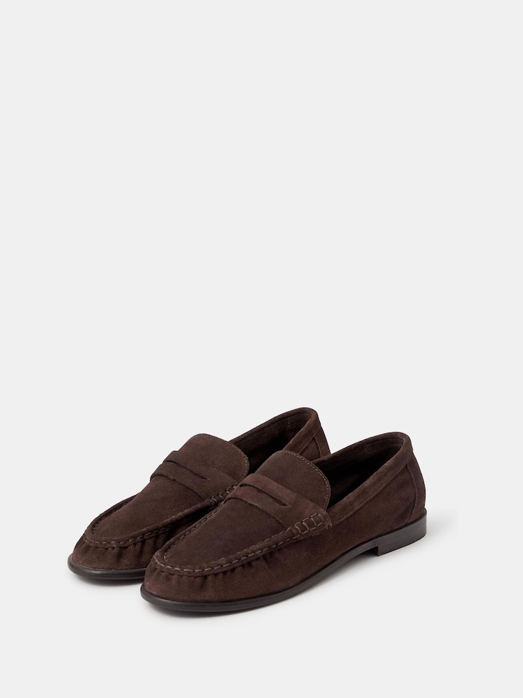 Accessorize Brown Suede Loafers - Image 1 of 2 Accessorize Brown Suede Loafers - Image 1 of 2